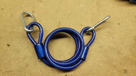 Equipment Restraints And Security Cable With Clips And Mounting Hardware 