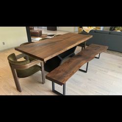 Kitchen Dining Table, Epoxy, Wood, Resin Furniture