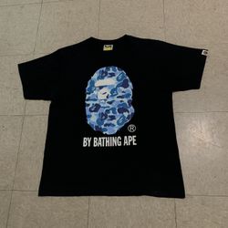 bape blue camo tee