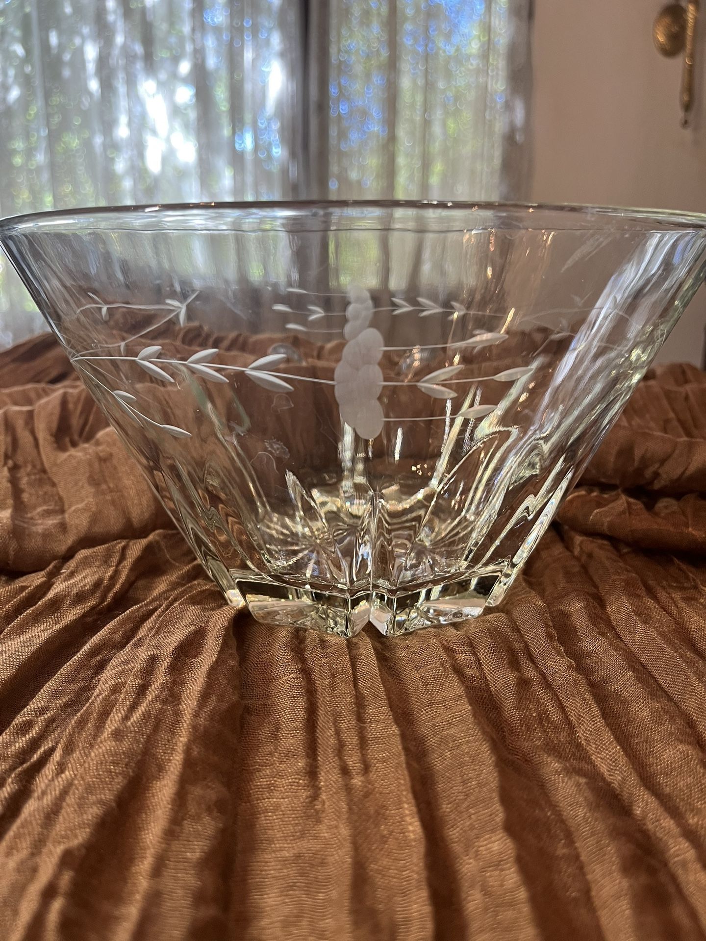 Princess House Cut Crystal Salad Bowl