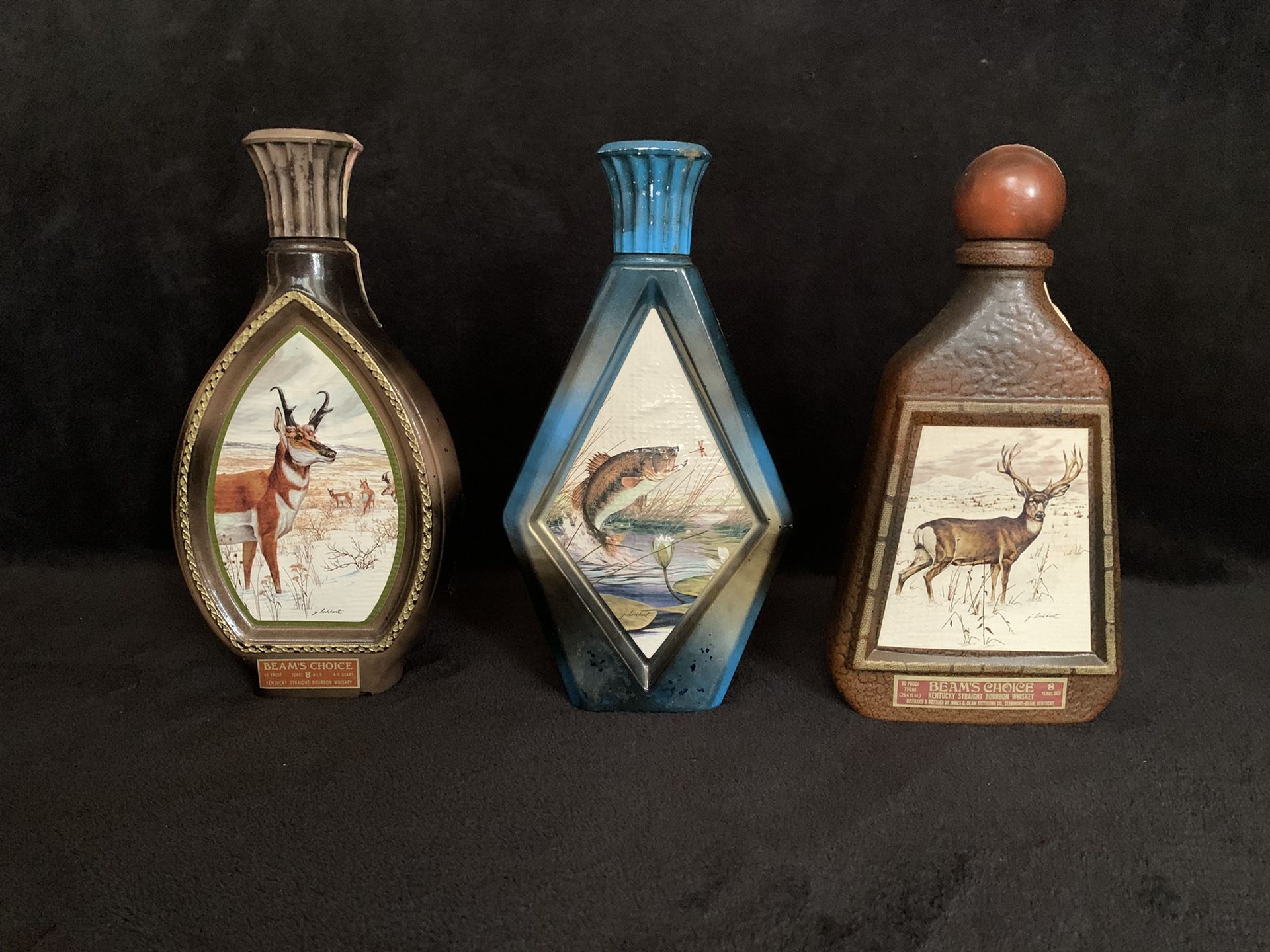 Vintage Jim Beam Wildlife Decanters (empty)