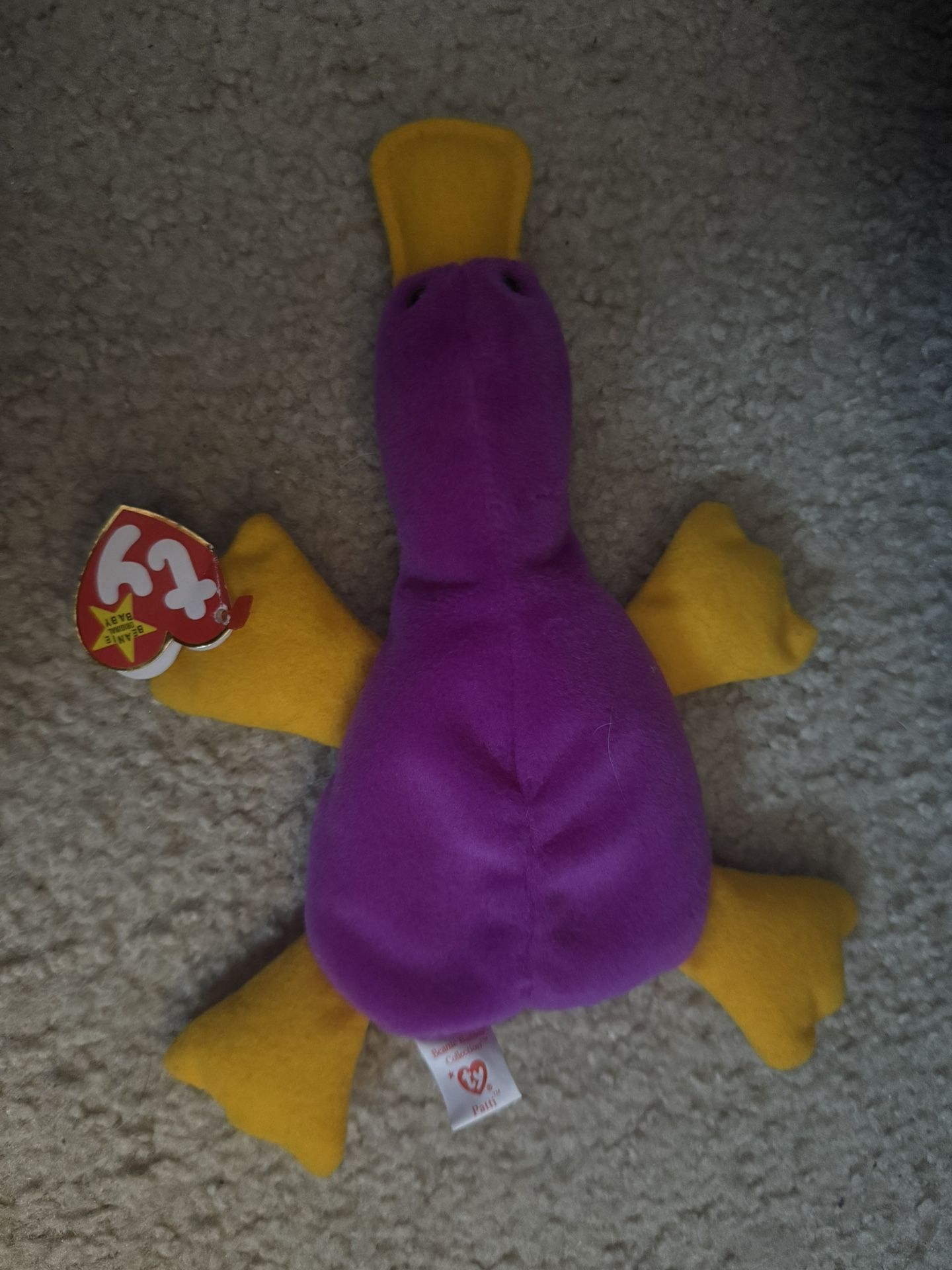 RARE HTF Ty Beanie Baby Patti Platypus 1993