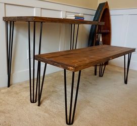 Desk and Bench furniture office set