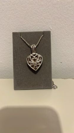 Vintage Sterling Silver Heart Pendant