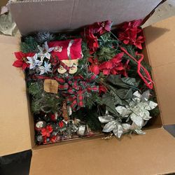 Lot Of Xmas Decorations And Wrapping Paper 