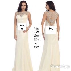 New With Tags Size 14 Wedding Dress $99