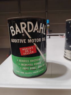 Vintage Bardahl Additive Motor Oil Can
