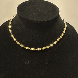 Dubai Gold-Filled NEW 14” Twisted Herringbone Chain necklace