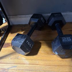 25 Pound Dumbbells, (50 Pounds Together)