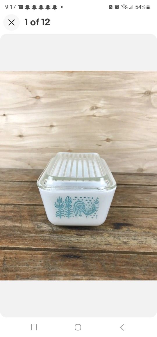 Vintage PYREX Amish Butterprint Refrigerator Dish & Lid 502 1.5 Pt