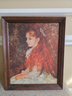 ​Vintage Renoir Portrait Little Irene Framed Canvas Art Print Magee Pocahontas