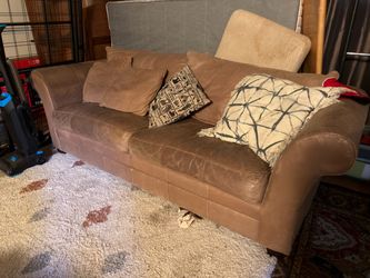 Leather Sleeper sofa -