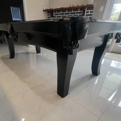 Black Pool Table 8’ (Free Delivery & Pro Setup) New Felt Any Color + All Accessories 