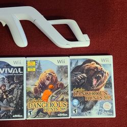 Nintendo Wii Cabellas games with Zapper