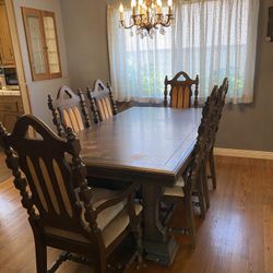 Free Dining Table W/Leaf, 6 Chairs