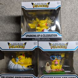 A Day With Pikachu Funko Figure Pokemon Toy Collectible Sparking Up A Celebration Splashing Away Summer Sweet Days Are Here Toy Collectible Gift