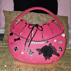 PinkEmbellished Customized Women's Croc Bag