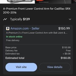 2010-2016 Cadillac SRX Control Arms
