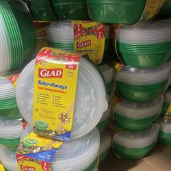 Glad Take-Aways Food Storage Containers 24 Oz Round 7 Pack: 7 Containers/