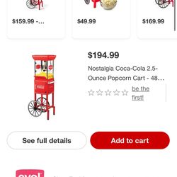 Nostalgia Coca-Cola Popcorn Cart 