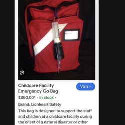 Childcare Facility Emergency Go Bag  price $350