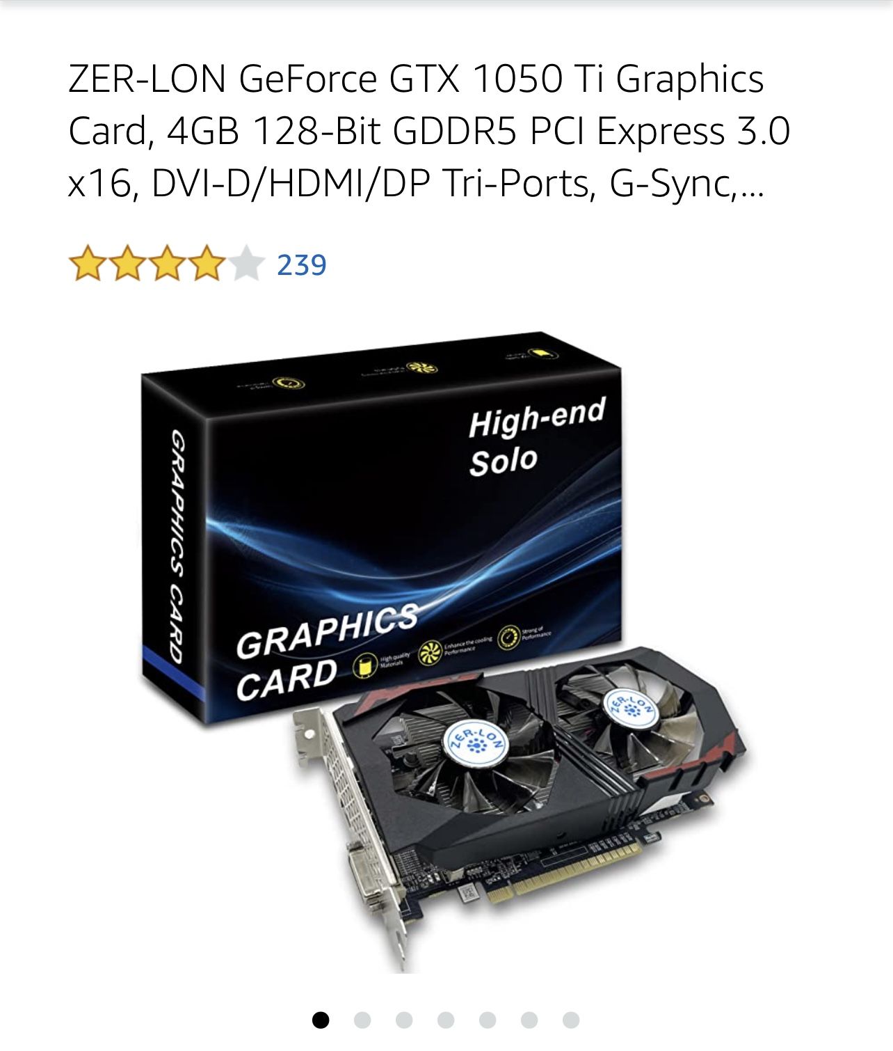 日本最級 ZER-LON GeForce GTX 1050 Ti Graphics Card, Gaming Video