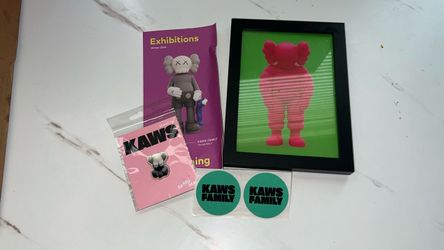 Kaws pin and mini Print