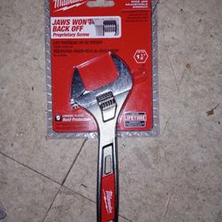 Milwaukee 8 Inch Wide Jaw Adjustable Wrench