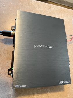 Car Amp PowerBass Class AB Amplifier 2/1channels bridge Mono mode 400watts Maximum Power for small sub bass or speakers