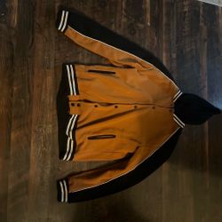 Varsity Bomber Jacket Gold and Black