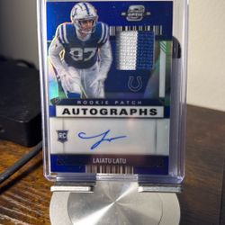 Indianapolis Colts Laiatu Latu Autographed Card 