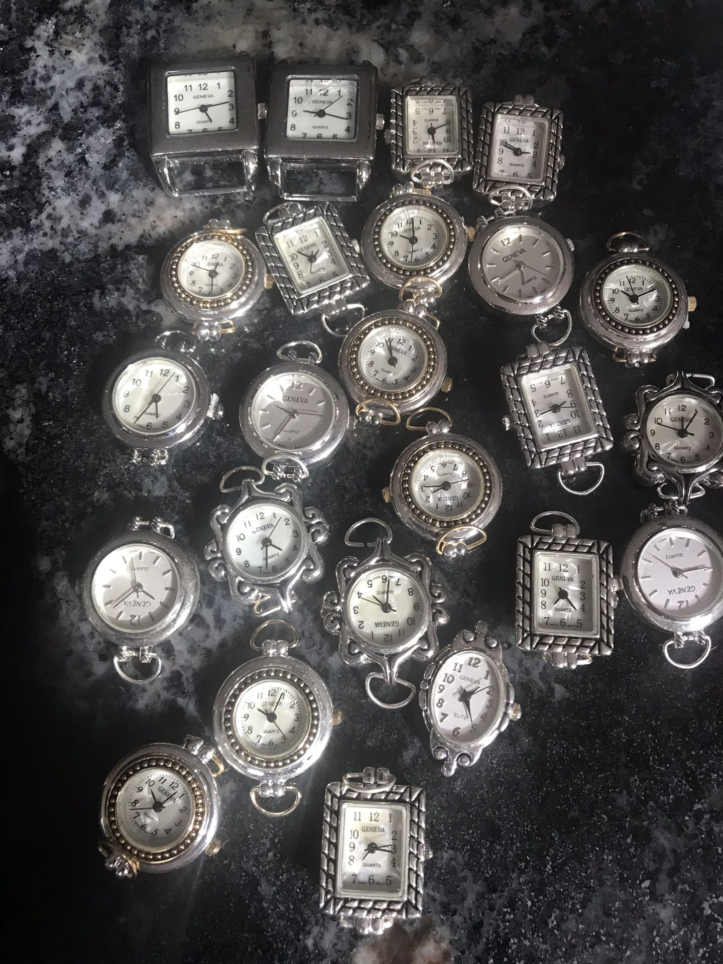 Lot of 24 Geneva watches for beading