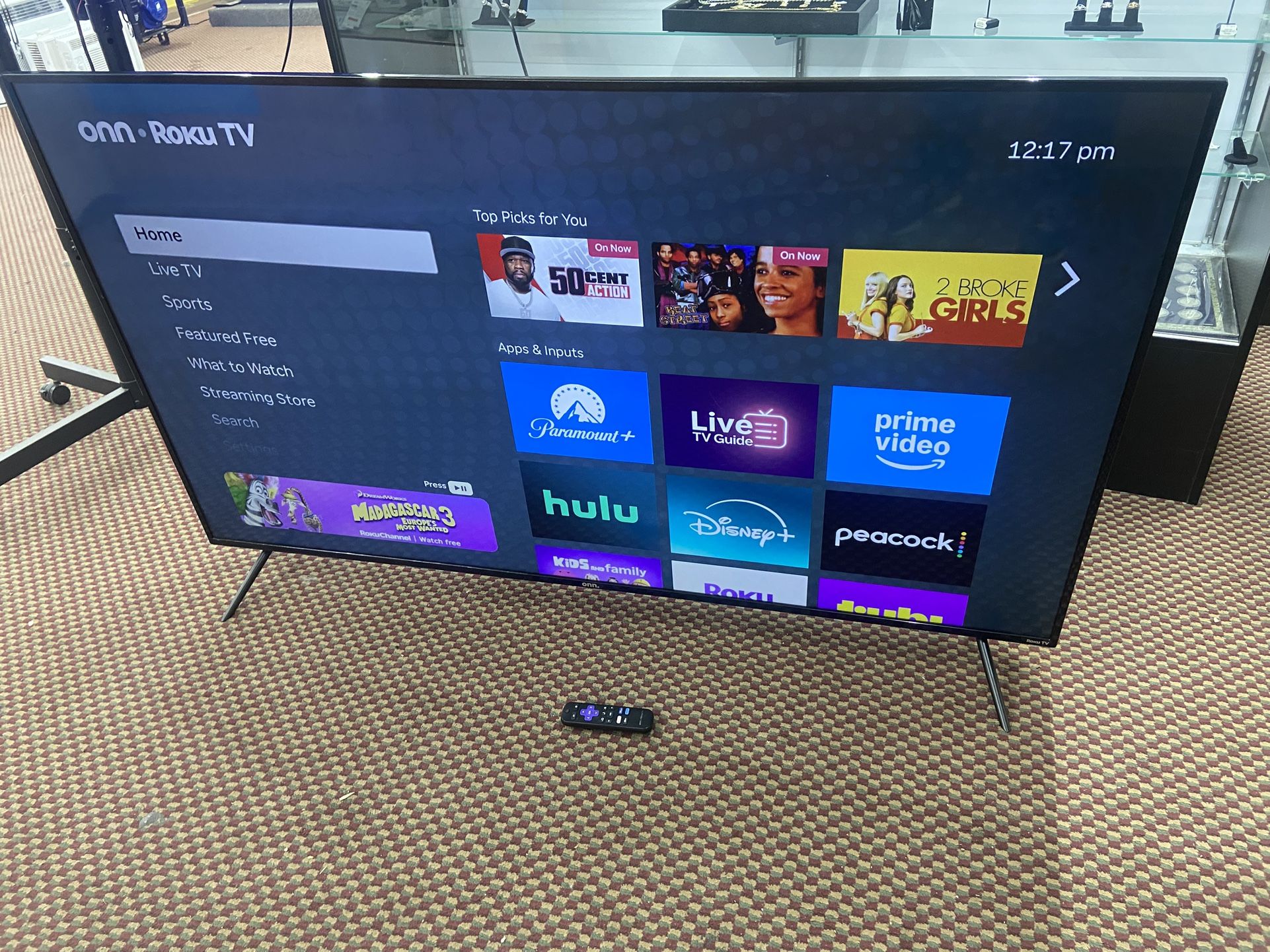 onn 65” Class 4K UHD Roku Smart Television, 100012587