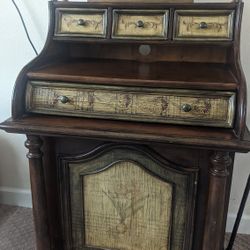 Antique Table And Clock