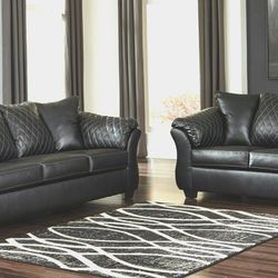 New Leatherette Couch and Loveseat