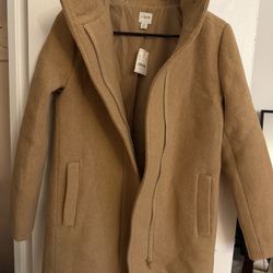 J. Crew City Coat Button Neck