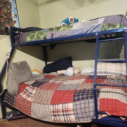 Bunk Bed Metal Blue Color