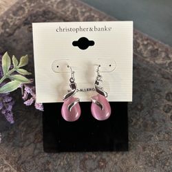 💕CHRISTOPHER BANKS • Pink Pear Drop Earrings 