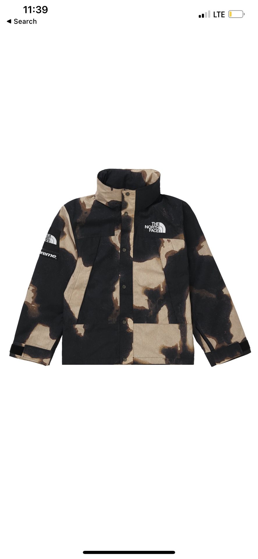 Supreme The North Face Bleached Denim Print Mountain Jacket 