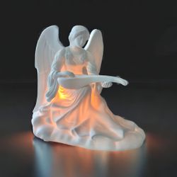 Avon Angelic Light Porcelain Angel Lamp Nightlight 1997
