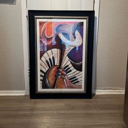 Wall Music Picture In A Black Frame