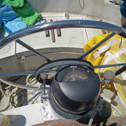 Boat Salvage Sale - Teak, Compass, Wheel, Marine Gear 