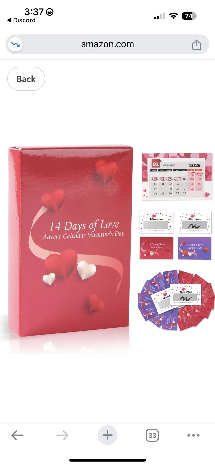14 Days of Love – 2025 Valentine's Day Advent Calendar: Scratch-Off Date Night Ideas & Valentine's Gifts for Him, Her, Couples – Unique Card Games for