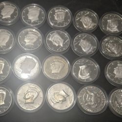 20 Kennedy Proofs Coins.. All 90% Silver