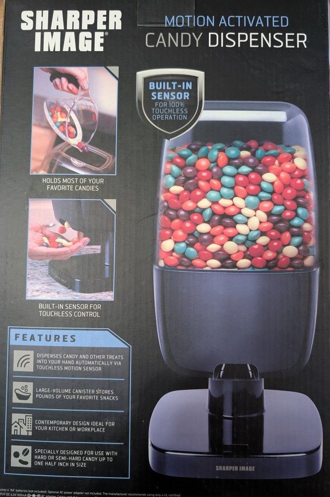 NEW Sharper Image Motion-Activated Candy Dispenser with Built-In Sensor