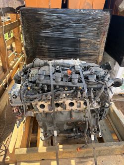 Pulled V6 Car Engine with Wiring Harness