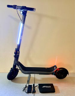 Apollo - Go Premium Dual-Motor Electric Scooter w/40 mi Max Range & 28 mph Max Speed - Space Gray