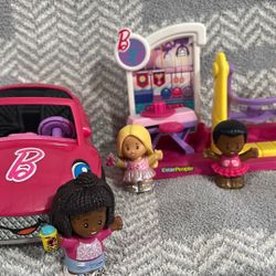 Fisher-Price Little People Barbie Gymnastics Playset & Fisher-Price Little People Barbie Convertible Vehicle