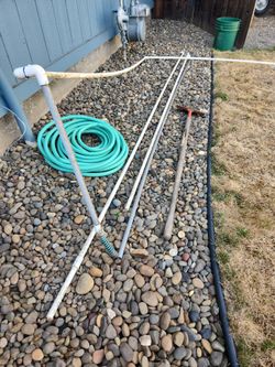 Free hose, PVC pipe, old hoe