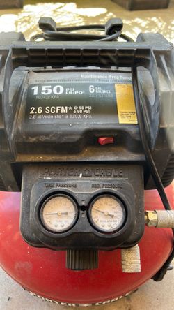 Porter cable air compressor 6 gallon 150 psi works good